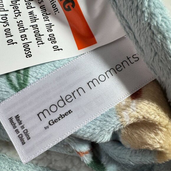 Modern Moments by Gerber Baby & Toddler Boy Patchwork Blanket Sherpa, Blue Bears - Picture 5 of 6